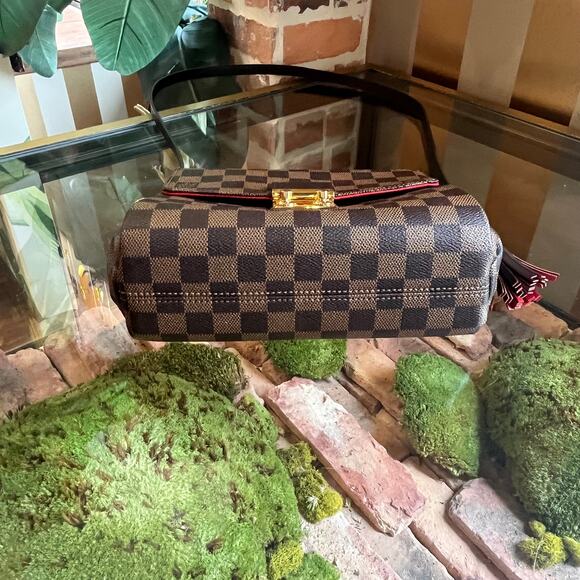 LOUIS VUITTON Croisette Damier Ebene Canvas Top Handle Bag - Picture 5 of 13